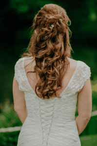 wedding half up half down hairstyle