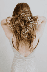 wedding half up half down hairstyle