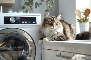 Get rid of cat hair washing machine