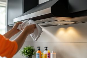 how to clean cooker hood