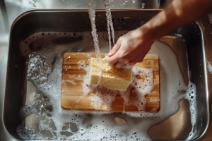 how to clean wooden chopping board